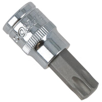 T55 Male Torx Bit Star Socket 3/8" Drive Standard Internal Chrome Vanadium Steel