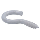 Screw Hook Fasteners Hangers White Plastic Finish 8mm Dia 25mm length