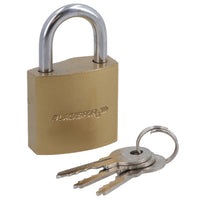 32mm Iron Padlock Security Lock Brass Finish with Hardened Steel Shackle