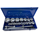 1" Drive Metric Socket And Accessory Set Kit 30mm - 80mm 6 Sided 21pc