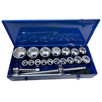 1" Drive Metric Socket And Accessory Set Kit 30mm - 80mm 6 Sided 21pc