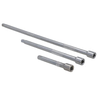 Jeu de 3 rallonges à cliquet à douille droite 1/4" 75 mm 125 mm 250 mm