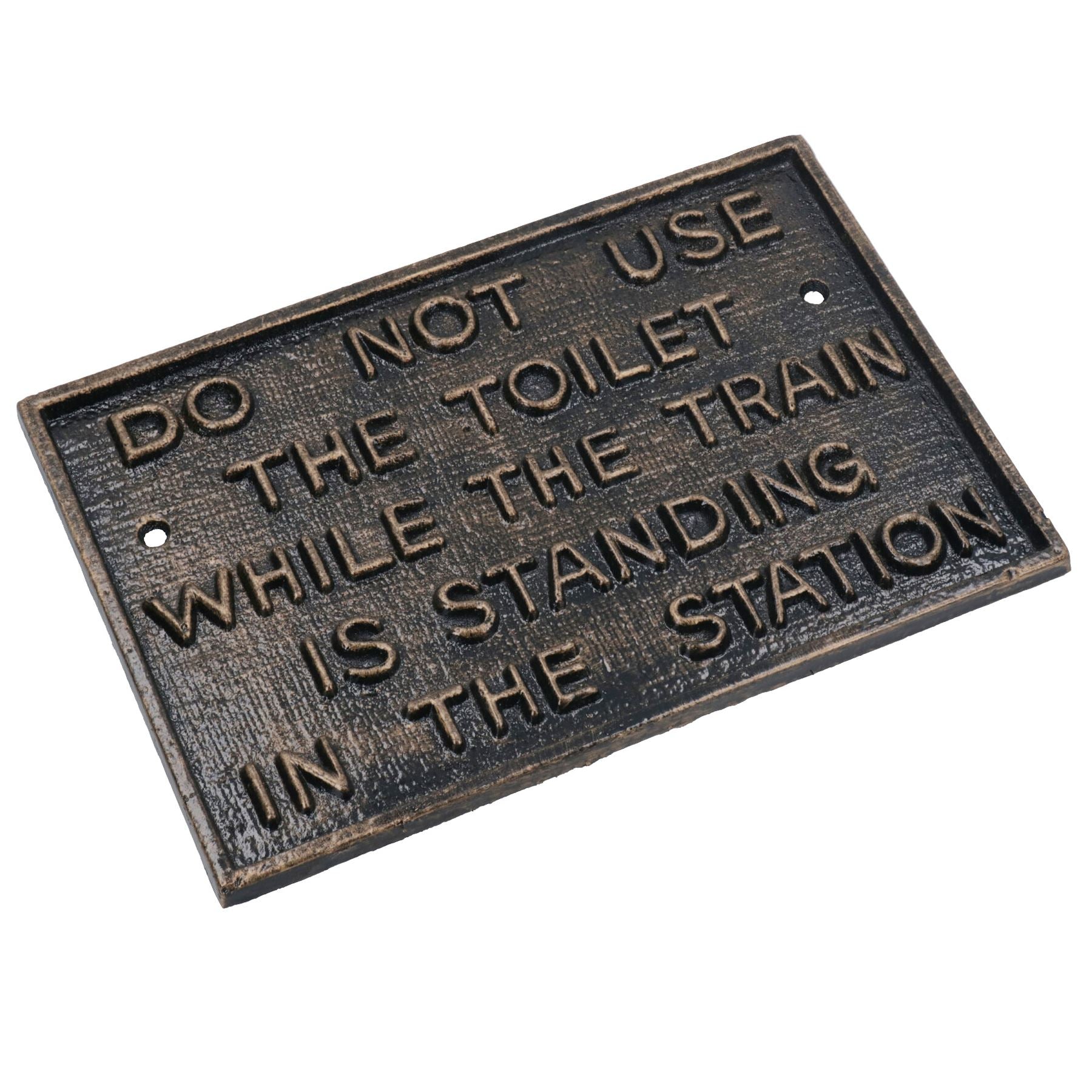 Bronze Do Not Use Toilet Cast Iron Sign Plaque Wall Fence Gate Train Railway