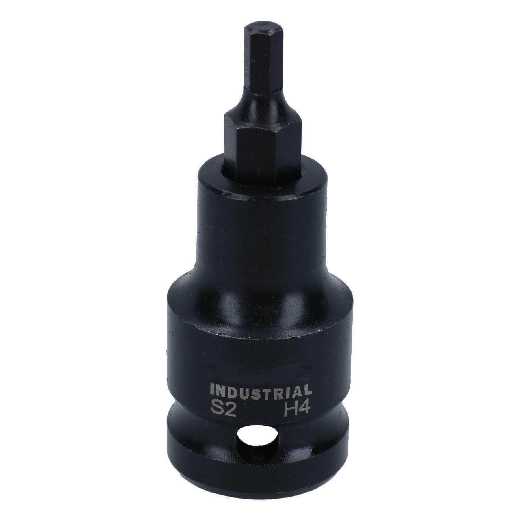 4mm 1/2in Drive Stubby Impact Impacted Male Allen Hex Key Socket 55mm Length