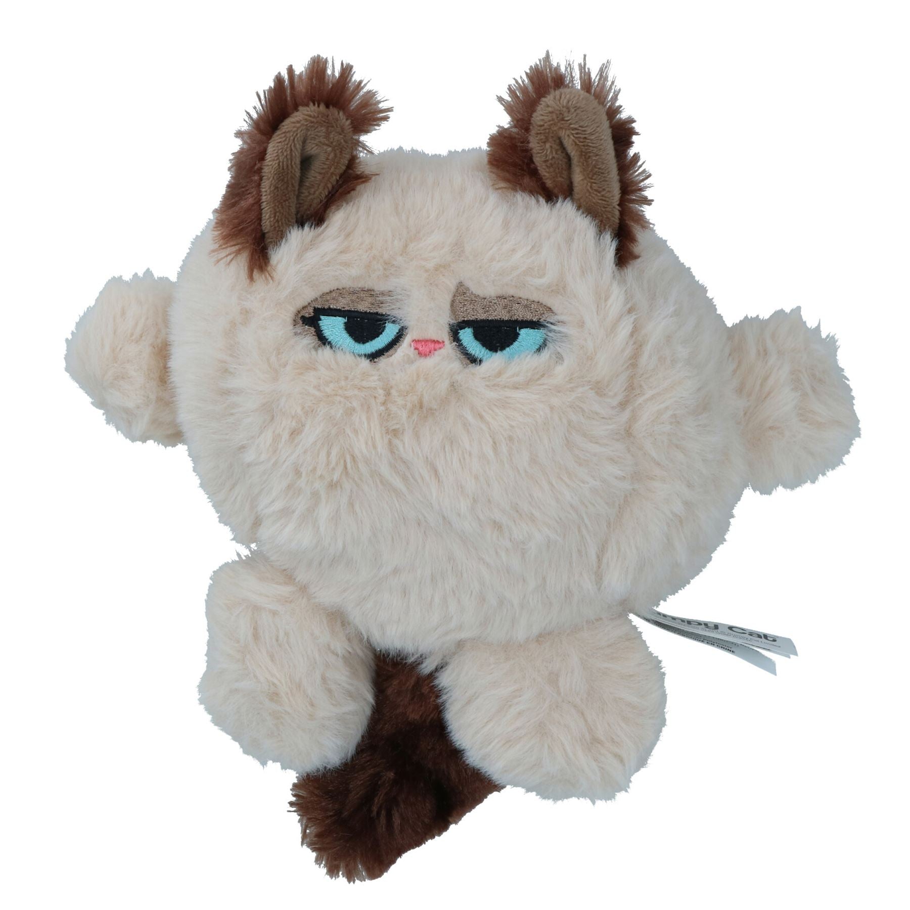 Super Plush Soft Grumpy Cat Head Dog Puppy Play Toy With Squeak 20x24cm