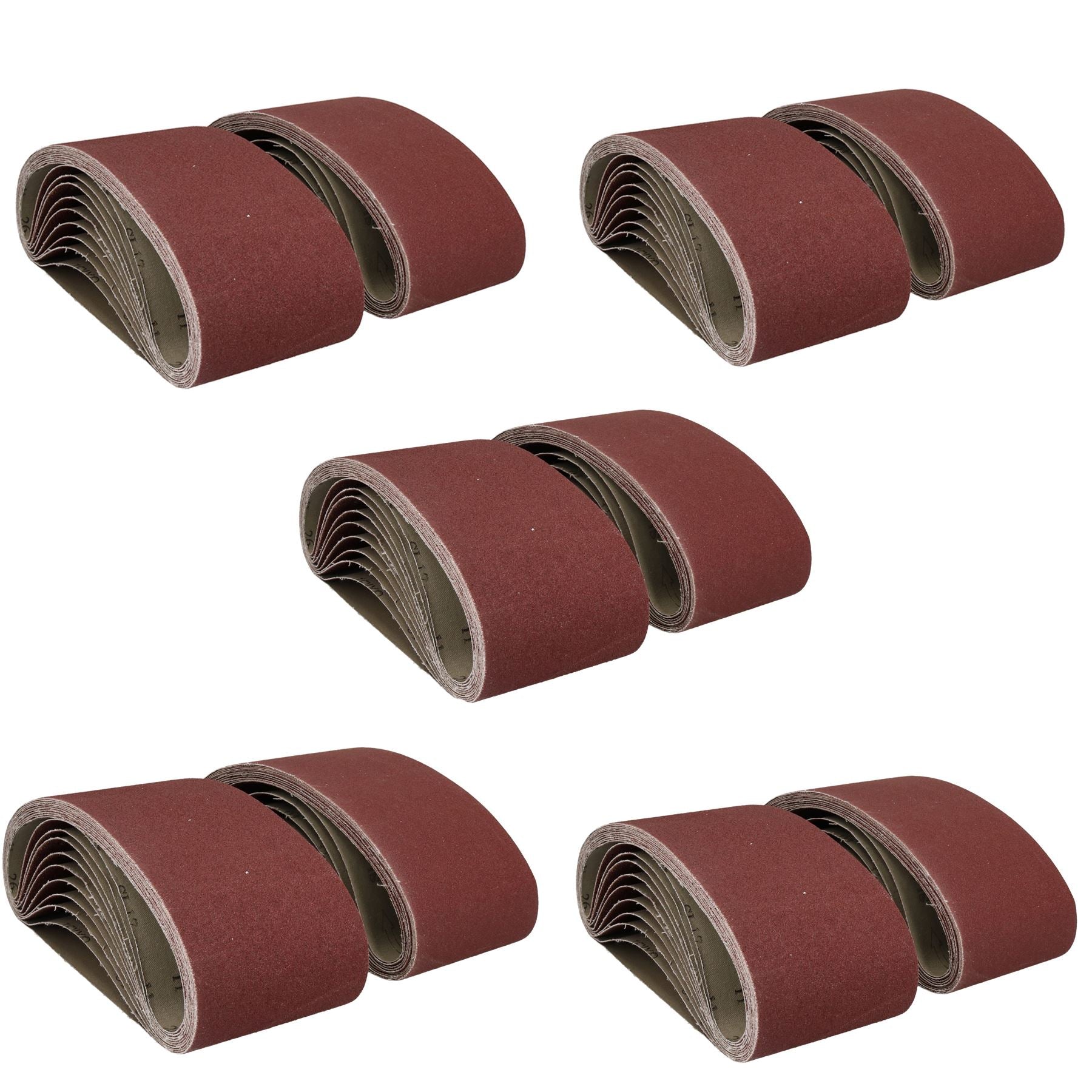 Bandes abrasives à grains mixtes 610 mm x 100 mm pour ponceuse électrique 100 pièces