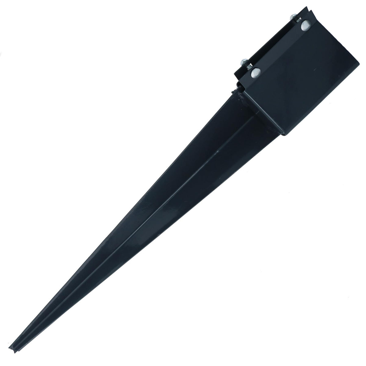 Fence Post Holder Support Drive In Spike Grey 100mm x 100mm x 750mm