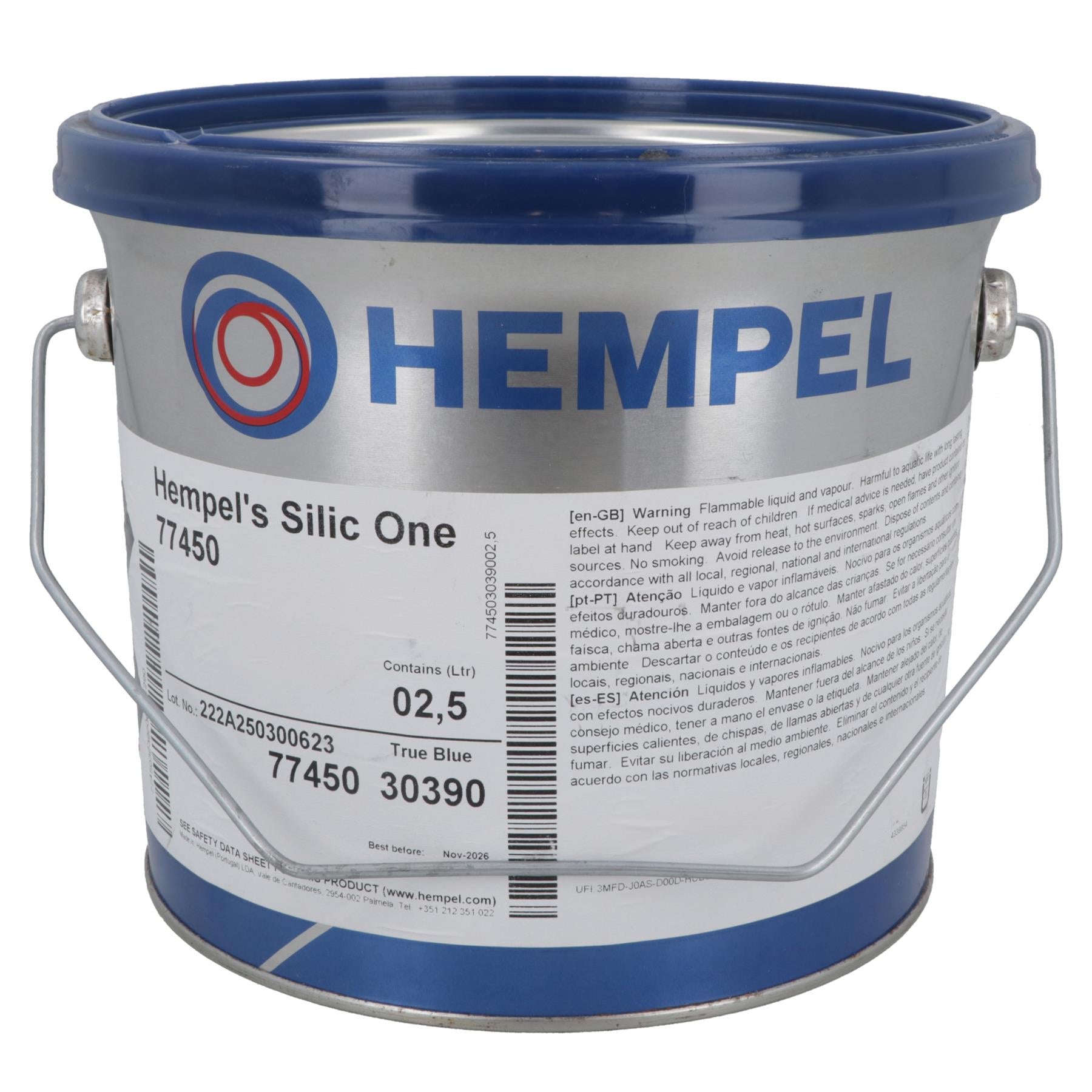 Hempel Silic One True Blue Biocide-Free Antifoul 2.5L Boat Antifouling Paint