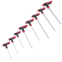 Jeu de 8 clés Allen métriques MM hexagonales avec poignée en T et embouts sphériques de 2 à 10 mm