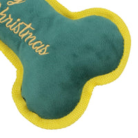 3PK Dog Christmas Gift Merry Christmas Bone Plush Play Toy Xmas Dog Present