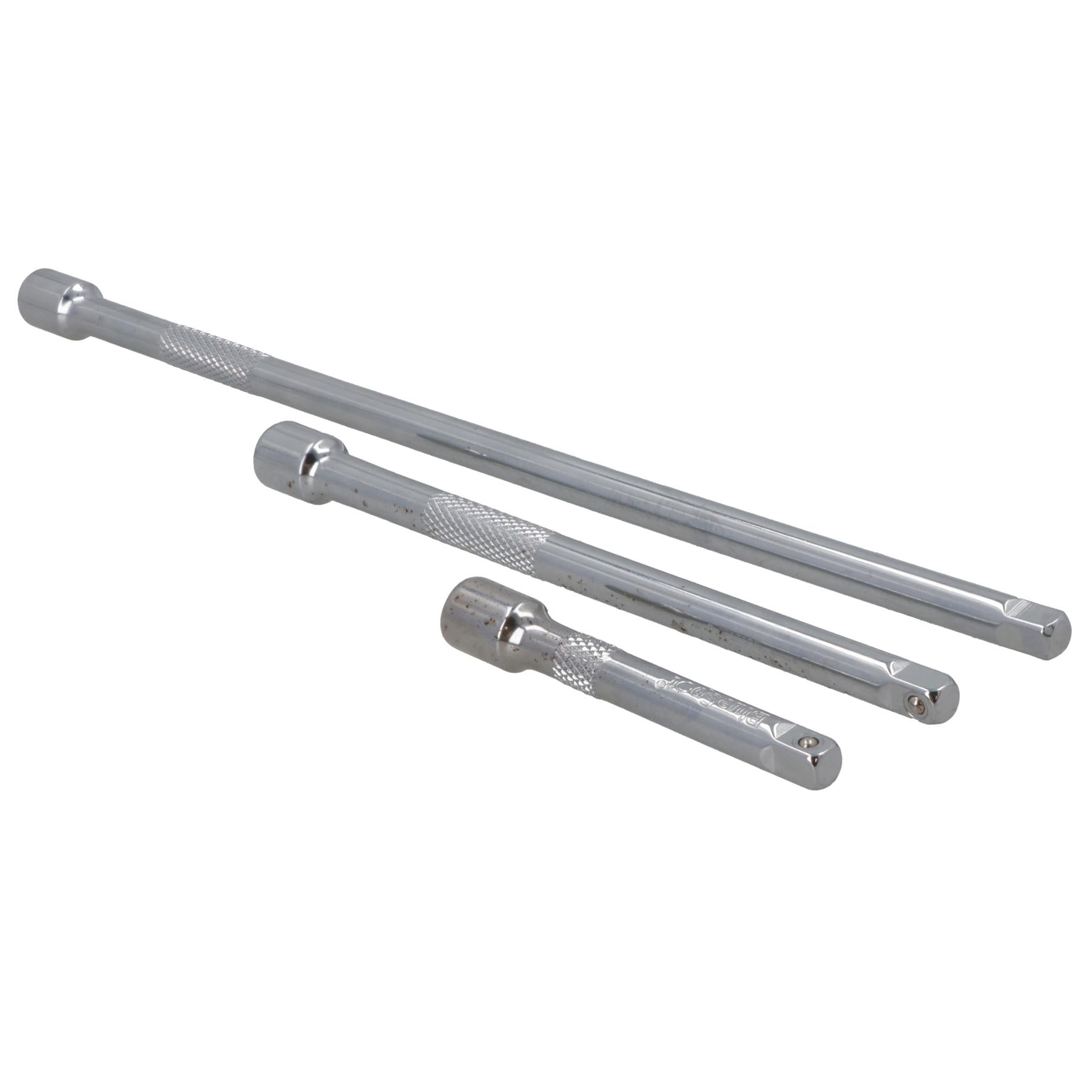 Jeu de 3 rallonges à cliquet à douille droite 1/4" 75 mm 125 mm 250 mm