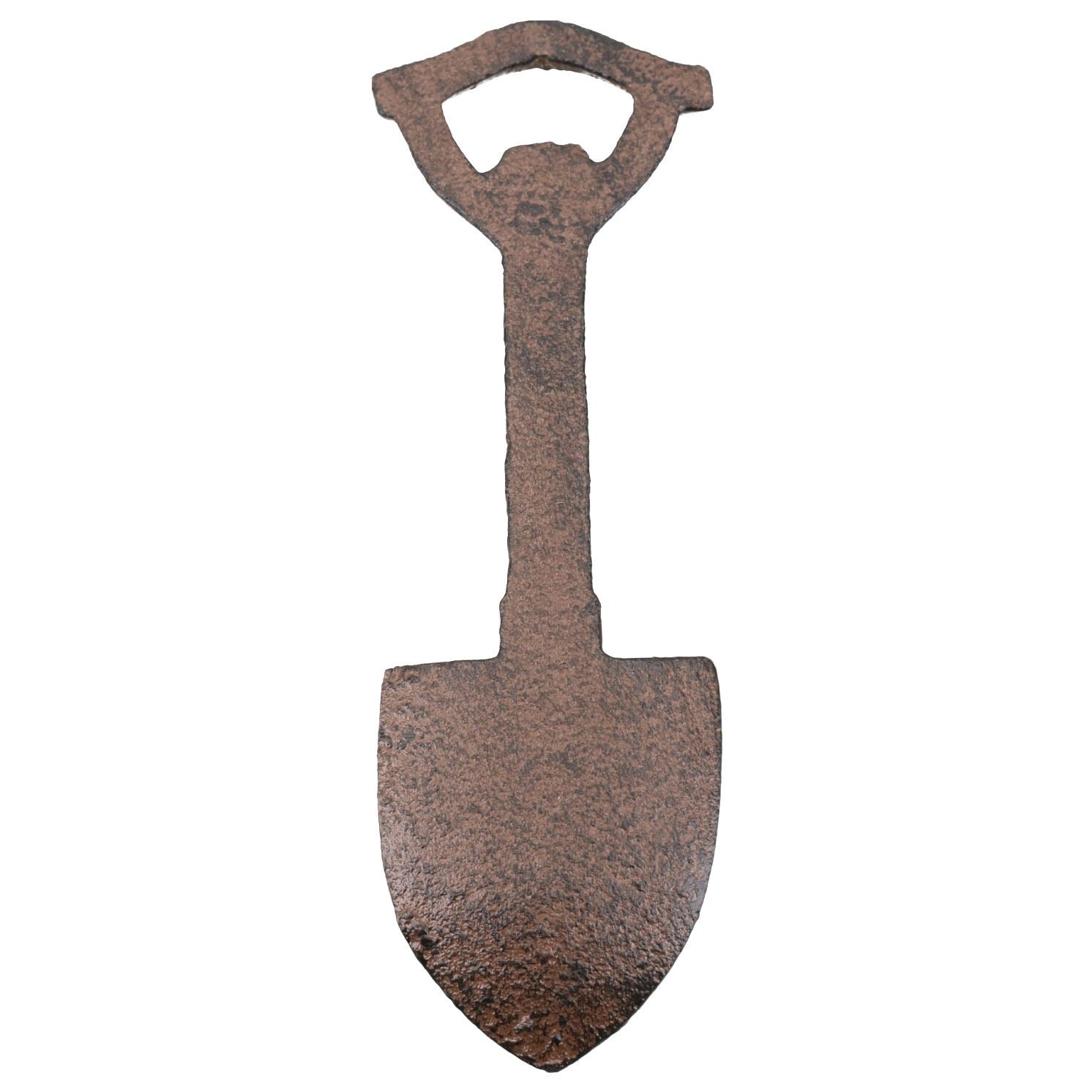 Cast Iron Rustic Fork & Spade Booze Poppers Bottle Opener Set