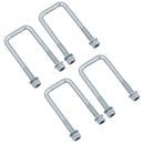 4 Twin Parabolic Leaf Spring High Tensile U Bolt Nuts For Ifor Williams Trailers