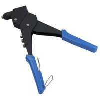 Heavy Duty Swivel Head Pop Riveter Pot Rivet Hand Gun Blue Handle TE021