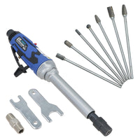 Erweiterter pneumatischer Stabschleifer, 1/4 Zoll Spannzange, 25.000 U/min, 5 Zoll Schaft + 7 lange Rotationsbohrer