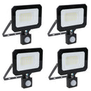 30 Watt LED Mini Floodlight With Sensor Lighting 2400 Lumens IP65 + Bracket