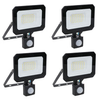 30 Watt LED Mini Floodlight With Sensor Lighting 2400 Lumens IP65 + Bracket