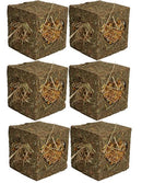 6PK Small Animal Guinea, Rabbits Boredom Breaker Large Hay Cube 20x20x20cm