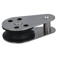Marine Pulley Block with Fixed Pin 26mm Diameter Nylon Wheel Stainless Steel