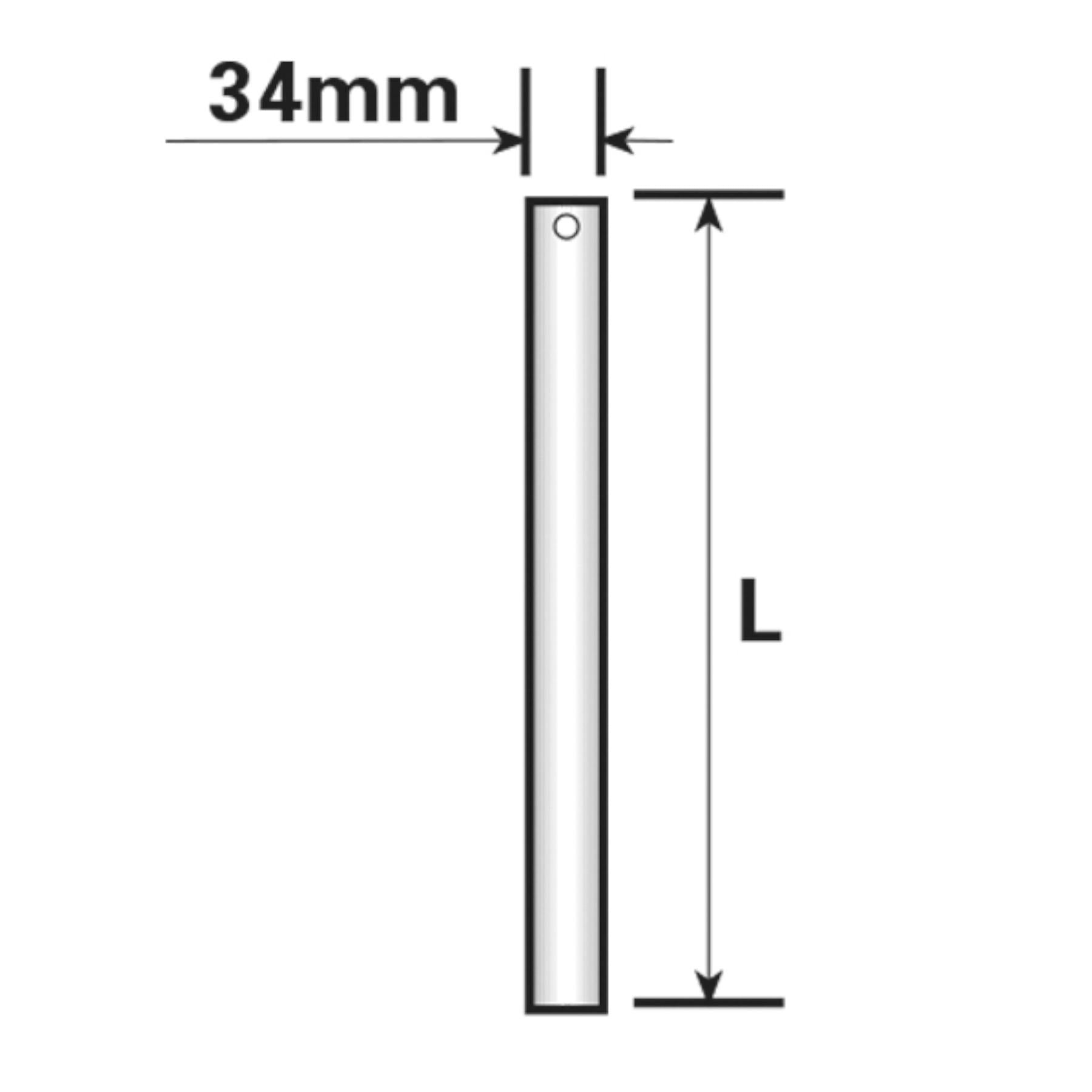 Poteau de support de remorque de bateau de 30 cm et 34 mm pour supports de rouleau