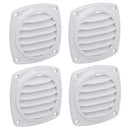 4er-Pack Lamellen-Entlüftungsgitter, hochwertiges Ventilatorgitter, 82 mm, für Boote, Wohnwagen und Wohnmobile