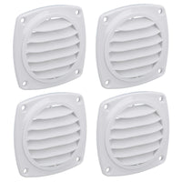 4er-Pack Lamellen-Entlüftungsgitter, hochwertiges Ventilatorgitter, 82 mm, für Boote, Wohnwagen und Wohnmobile