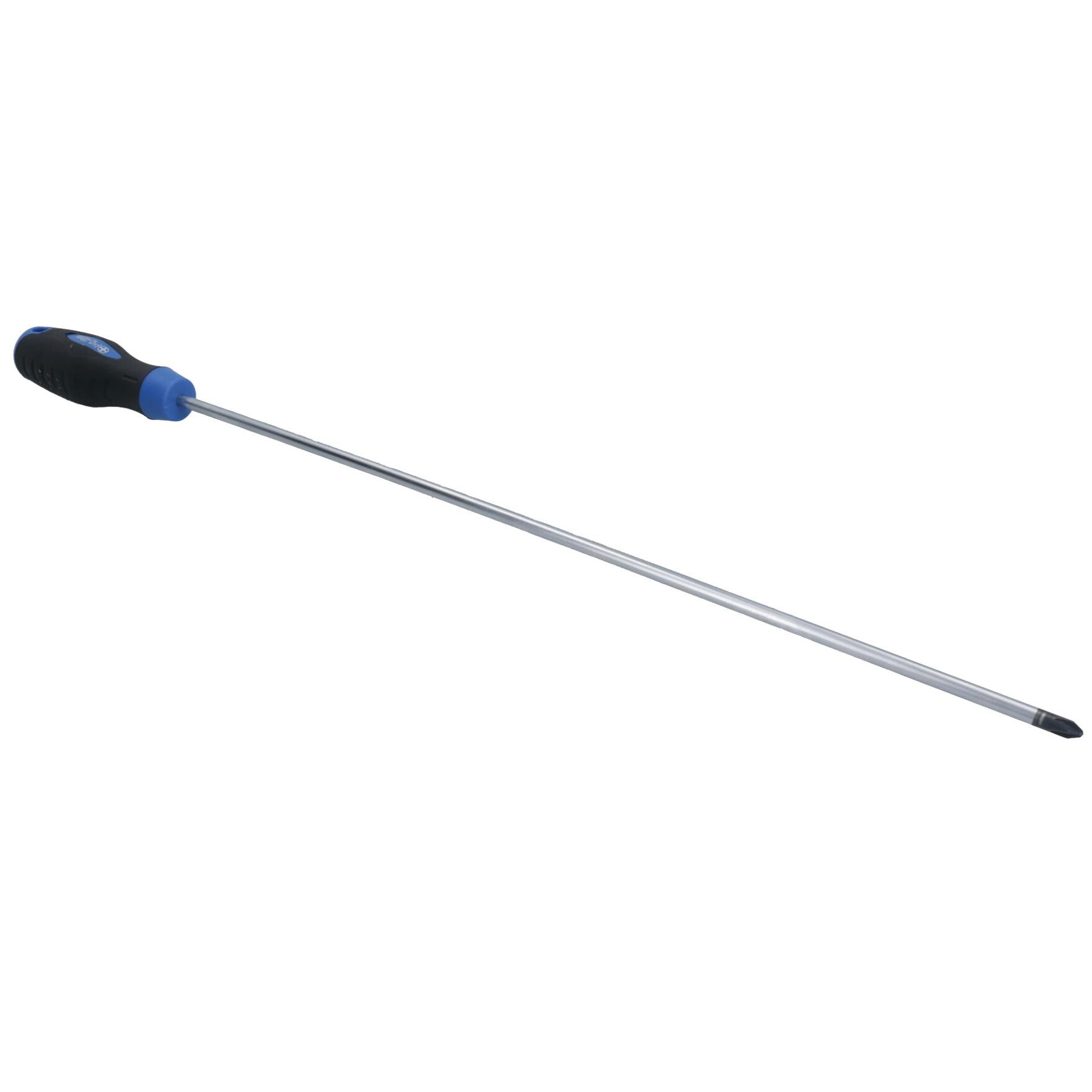 PH2 Phillips Extra Long Screwdriver Total Length 400mm with Rubber Handle TE549