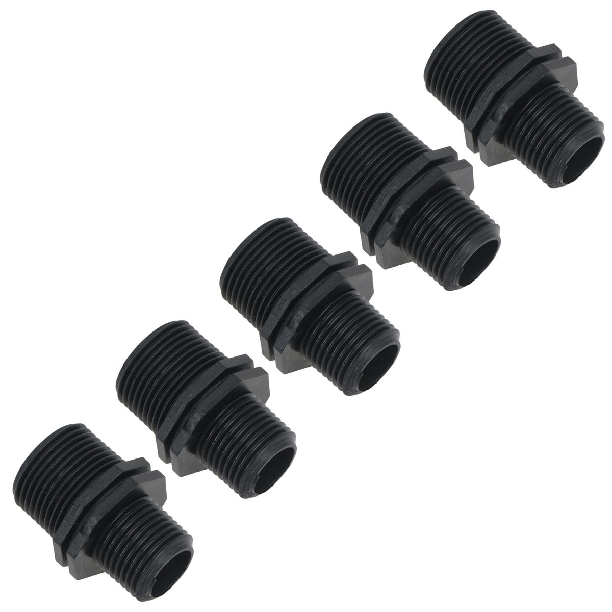 Polypropylene PP Male Threaded Pipe Reducing Nipple 3/4in x 1/2in BSP