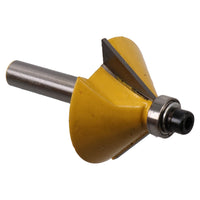 TCT 45 Degree Bearing Guided Chamfer Router Bit 32mm D Cutter 1/4 Shank