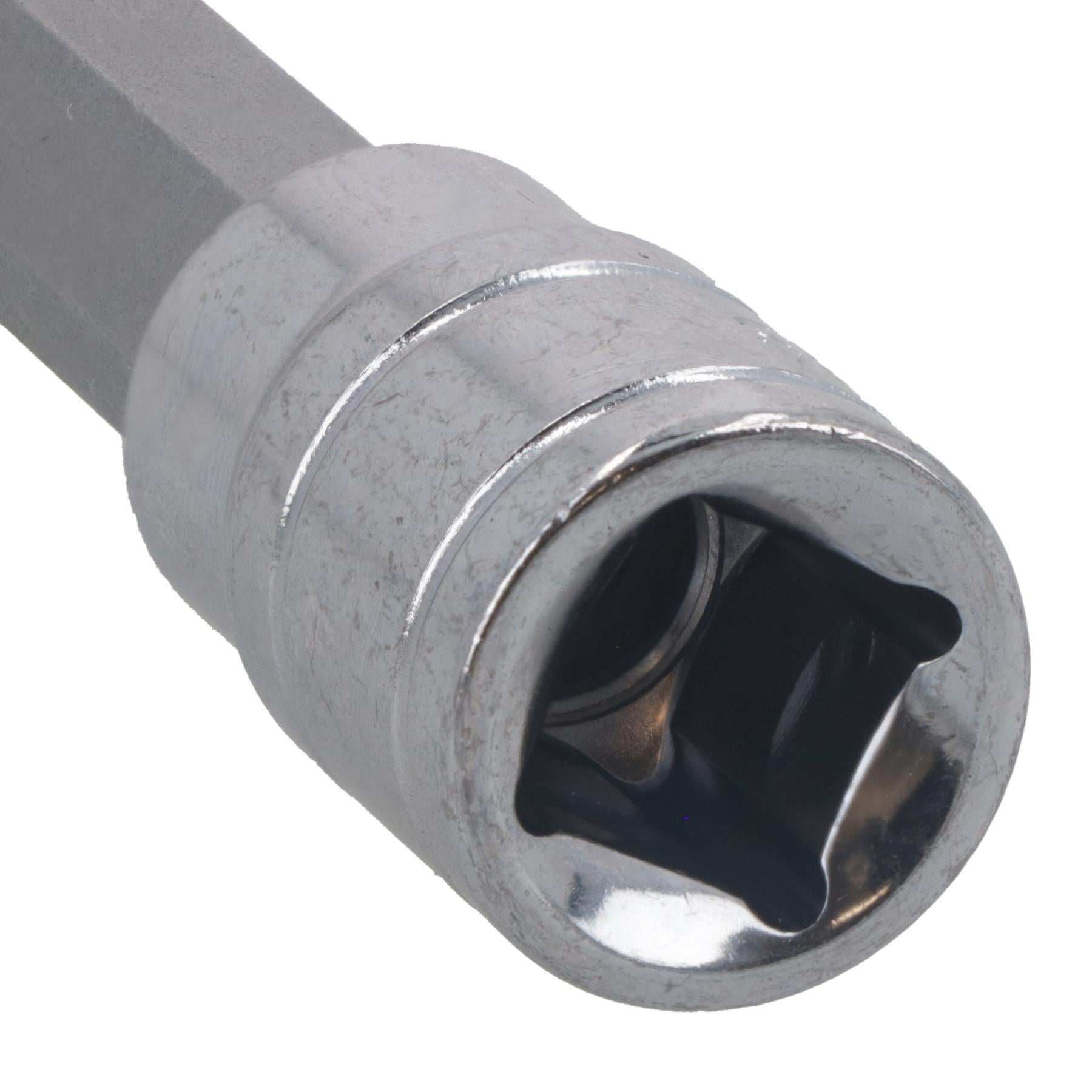 3/8" Antrieb, extralanger Außenvielzahn-Bit, Dreikant-Steckschlüsseleinsätze M4 - M10, 7-teiliger Satz