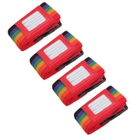 Adjustable Multicoloured Rainbow Luggage Suitcase Belt Strap Travel with Tags