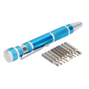 6 in 1 Precision Screwdriver Phillips Slotted Flathead Push Up Design Bit Set SIL249