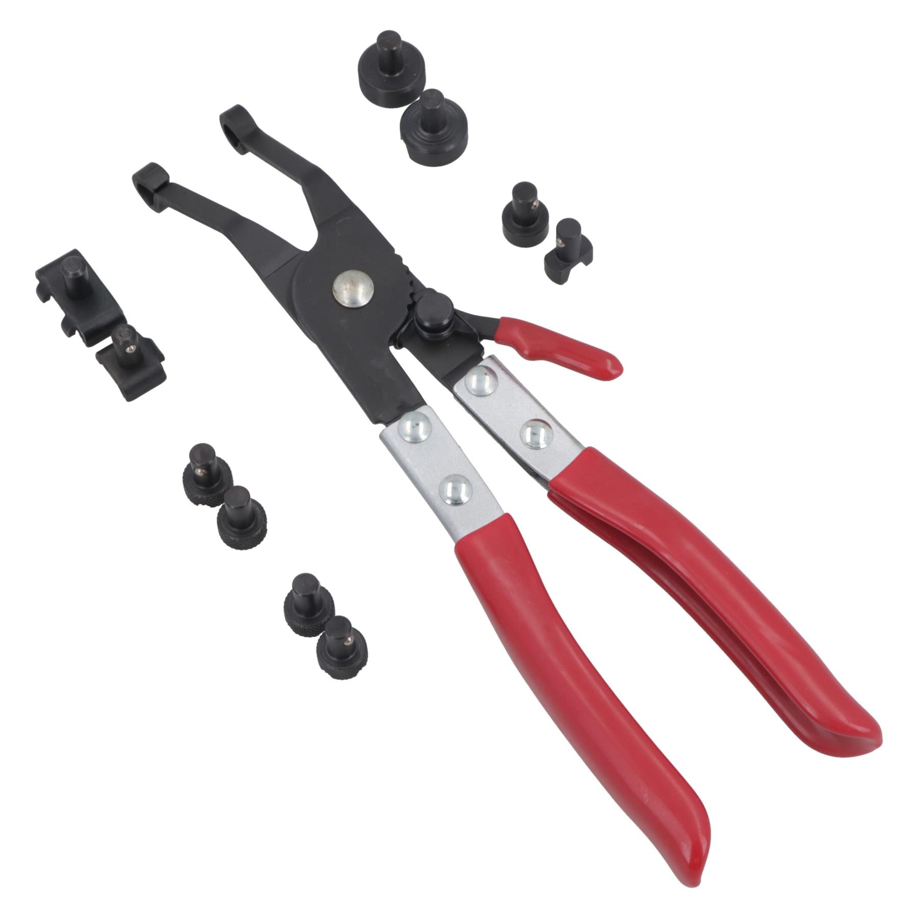 Pince à collier de serrage interchangeable coudée à 45 degrés, type anneau/ensemble de bande plate