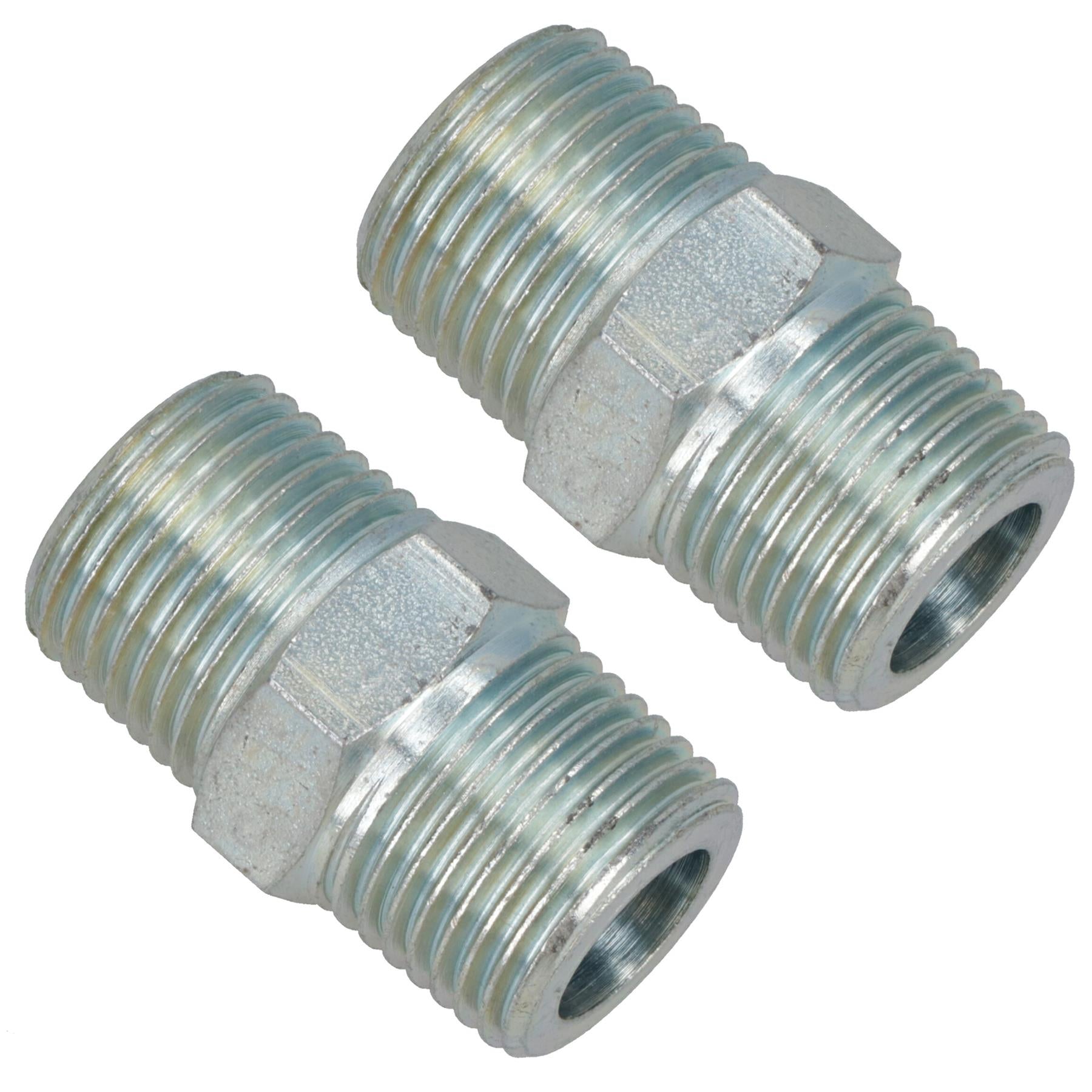 1/2" BSP Male to Male Air Line Hose Compressor Fitting / Union 2 PACK FT052