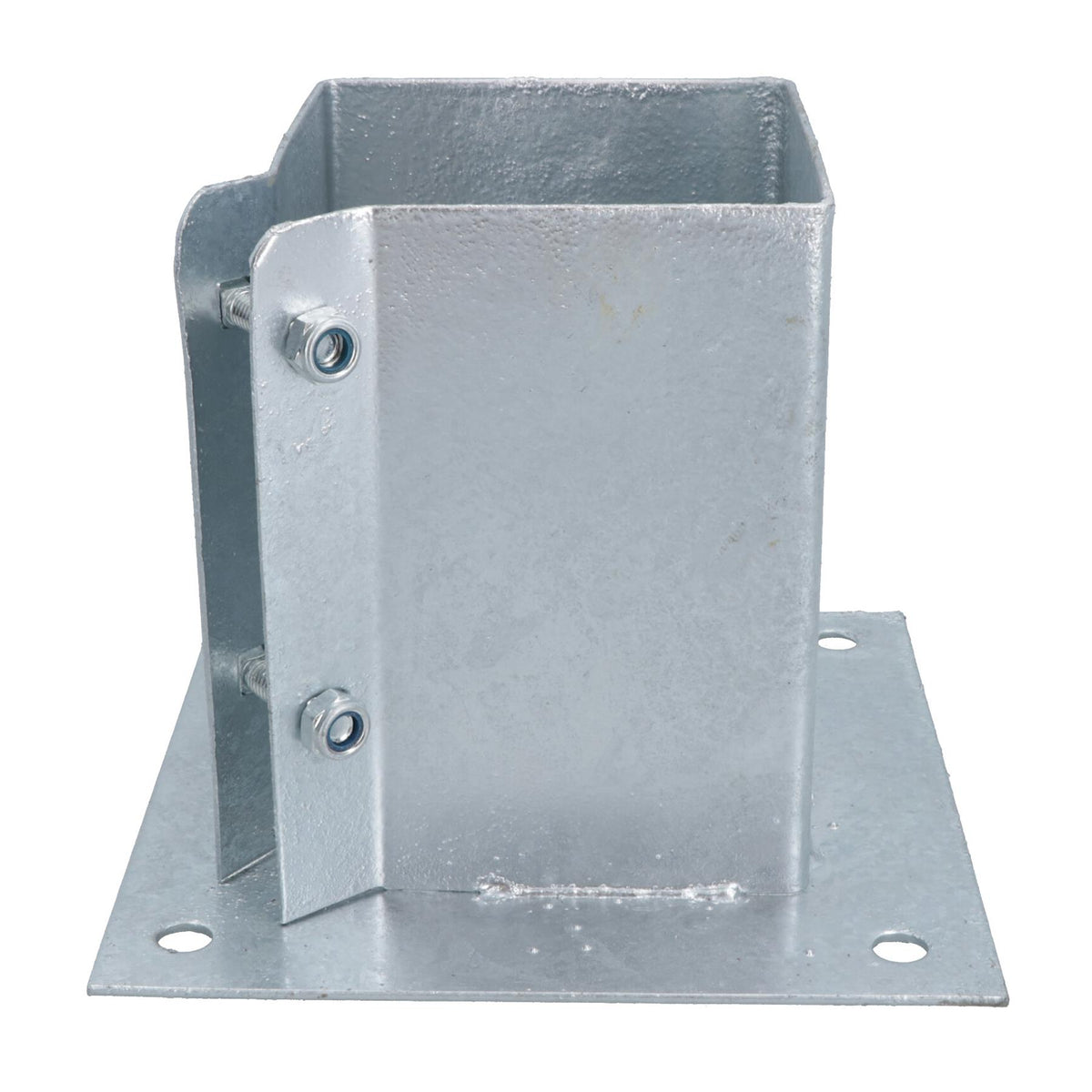 Fence Post Bolt Down Shoe Holder Support Clamp Galvanised 100 x 100mm