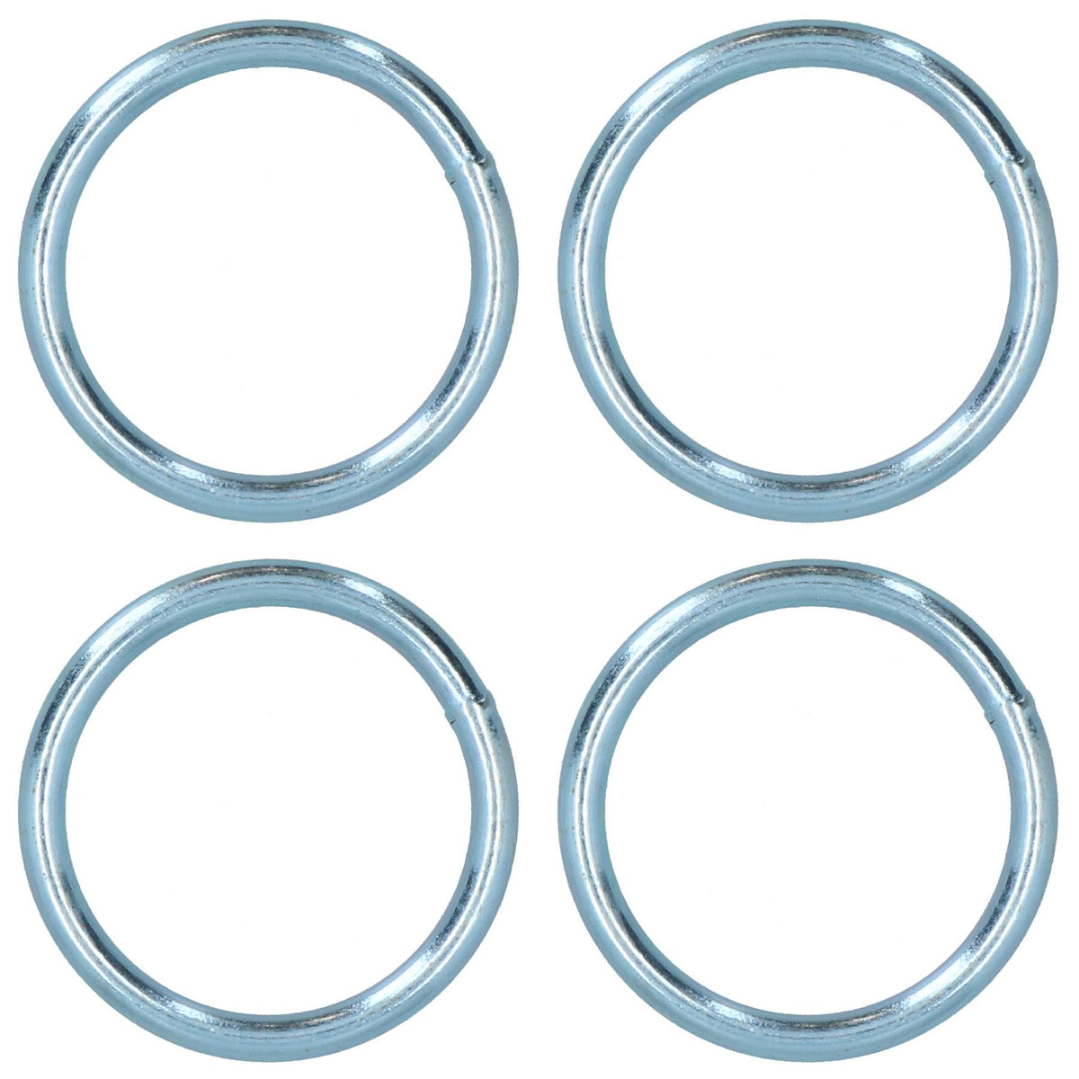 6mm x 50mm Steel Round O Rings Welded Zinc Plated DK37