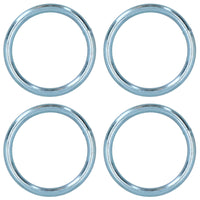 6mm x 50mm Steel Round O Rings Welded Zinc Plated DK37