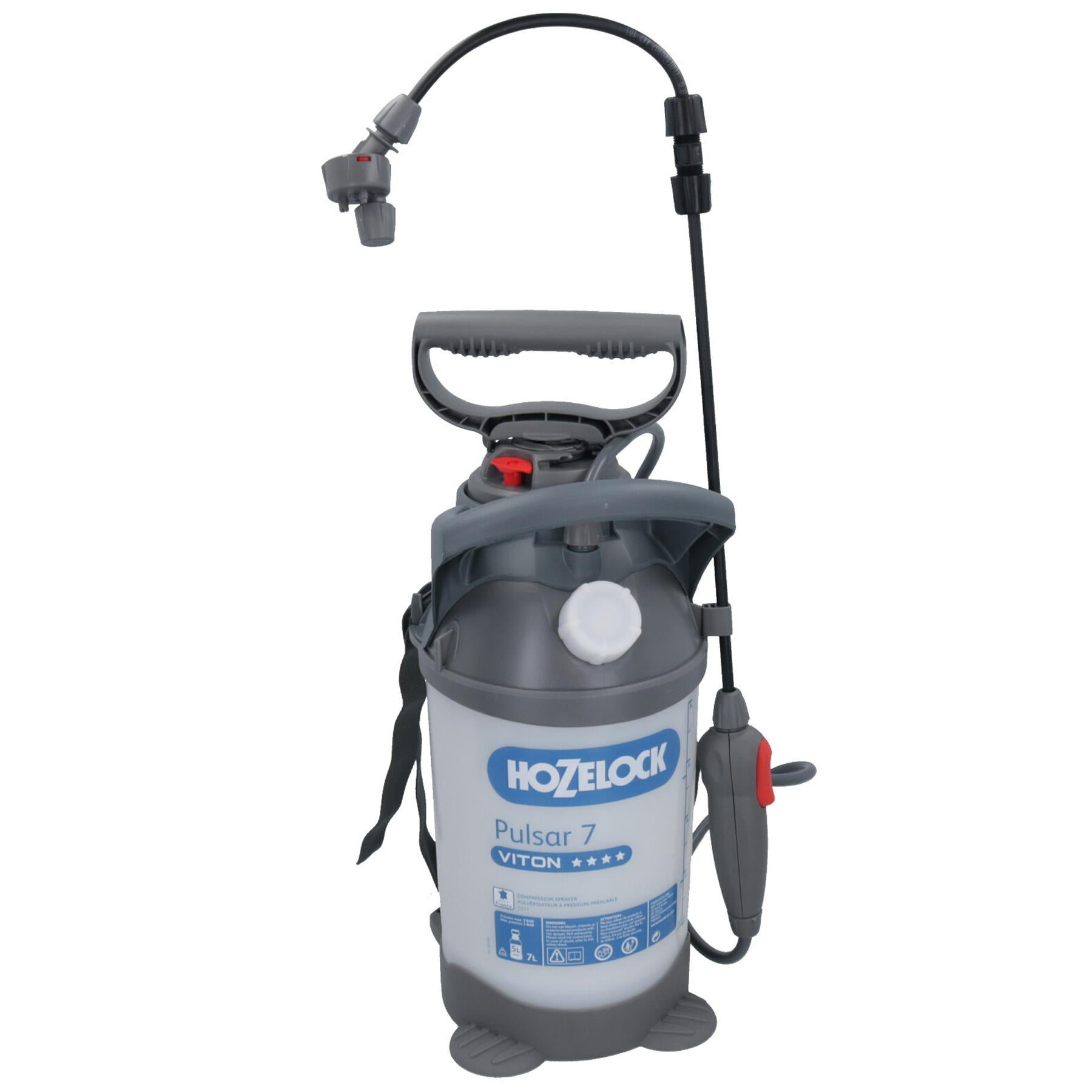 Hozelock Pulsar Viton 7 Ltr Garten Druckpumpe Sprüher + Lanze flüssige Chemikalien