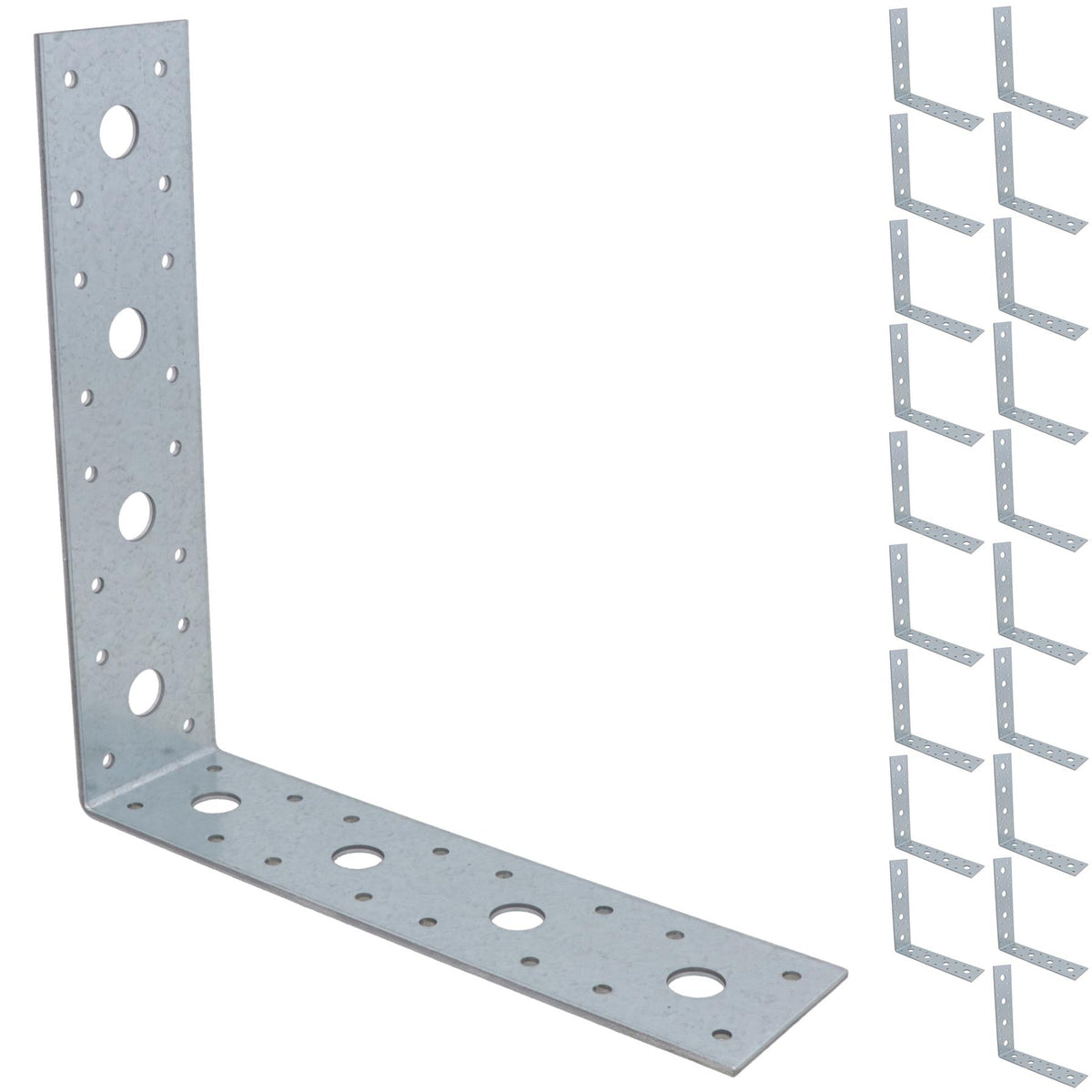 Timber Joist Angle Bracket Fastening Plate Galvanised Steel 200 x 200 x 50mm