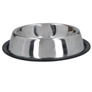 Stainless Steel Medium Non Slip Pet Bowl Dish Food Water Dogs Cats 18cm