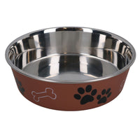 2 Medium Stainless-Steel Copper Bella Bowl Dog Puppy Feeding Food Water Bowl