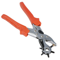 Heavy Duty Revolving Leather Punch Pliers Round Hole Marker Belt Strap 6 Sizes