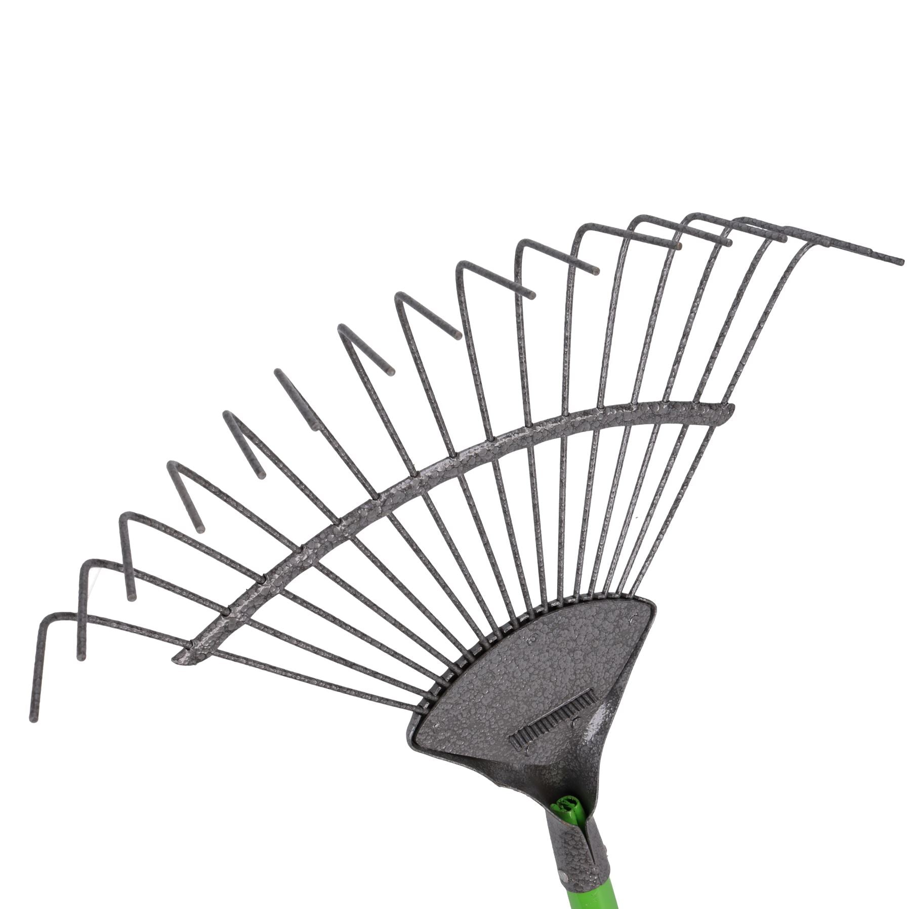 16 Teeth Soil Garden Rake Tubular Handle Carbon Steel 155cm Soil Leaf Raker