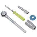 Flacher Steckschlüsselsatz 3/8" und 1/4" Dr. Metrisch und Imperial, 40-teilig, Ratschenschlüssel TE416