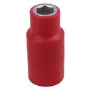 1/2in drive VDE Insulated Shallow Metric Socket 6 Sided Single Hex 1000 V