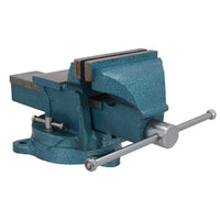4 Inch Heavy Duty Bench Vice With Swivel Base + Anvil Workshop Clamp Cast Iron