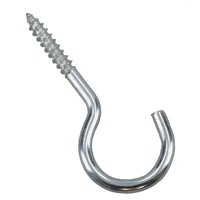 Screw Hook Fasteners Hangers Zinc Coated Finish 16mm Dia 50mm length