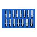 Douilles hexagonales simples à six pans profonds métriques 1/2" Rail 15 pièces 10 - 24 mm Bergen