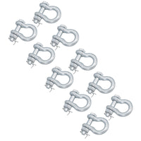 Galvanised Bow Shackle Safety Pin 3/8in (10mm) 1.0T to US Fed Spec