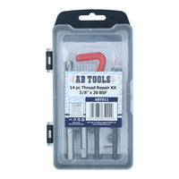 3/8” x 20 BSF Thread Repair Cutter Kit Helicoil Set for Damaged Threads 14pc